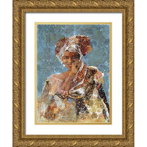 Wiley Marta 19x24 Gold Ornate Wood Framed With Double Matting Museum