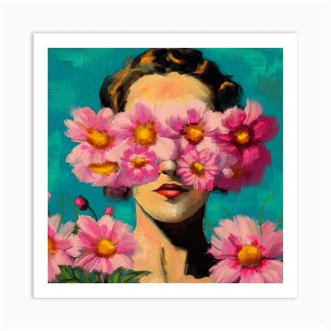 Floral Face Art Print By Nora Gad Fy