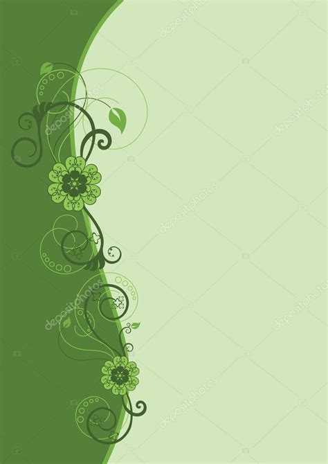 Green Floral Border Design Green Floral Border Design — Stock Vector