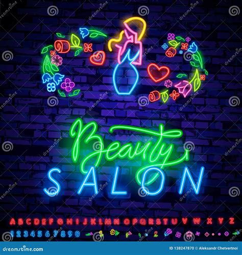 Beauty Salon Neon Sign Beauty Salon Design Template Neon Sign Light