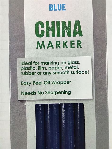 Dixon Phano Peel Off China Marker Pencil Blue Box12 Construction Arts