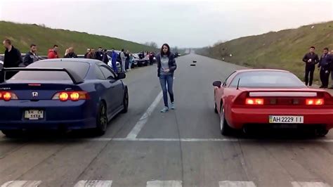 Drag Race Acura NSX Vs Honda Integra TYPE R Dragracing YouTube