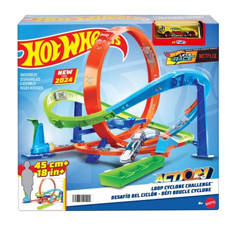 Set Masinuta Cu Pista Hot Wheels Action Loop Cyclone Htk Noriel