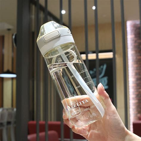Floleo Water Bottle With Straw, Bpa Free Plastic Water Bottle With Leak