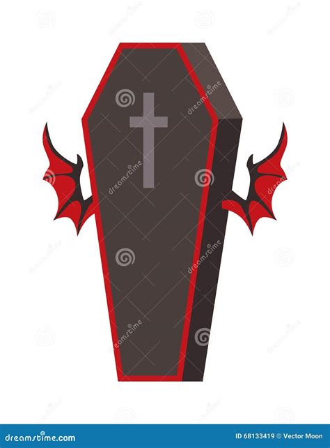 Dracula Coffin Vector Illustration Stock Vector Image 68133419