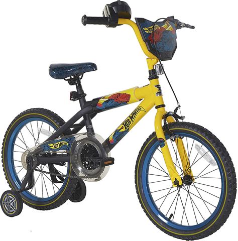 Dynacraft Hot Wheels Boys BMX Street/Dirt Bike with Hand Brake, 18 ...