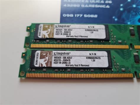 Kingston 4GB 2x2GB DDR2 PC2 6400 800 MHz Račun R1 Jamstvo