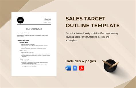 Sales Target Outline Template in Word, PDF, Google Docs - Download ...