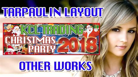 Christmas Party Tarpaulin Layout Youtube