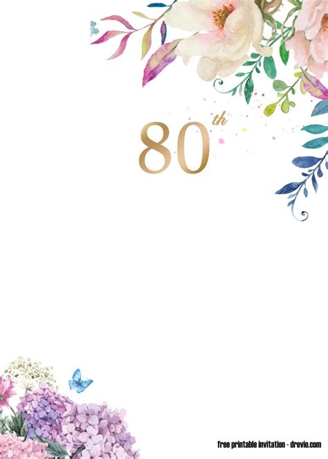 80Th Birthday Invitations Free Templates Our Design Platform Is So Easy ...