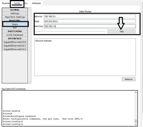 How To Configure Two Routers In Cisco Packet Tracer Static Route Configuration On Cisco