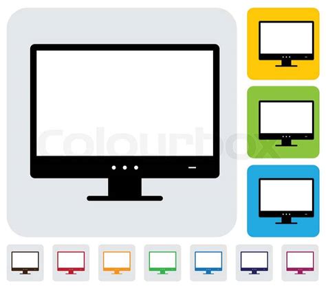 Flache Lcd Oder Led High Definition Bildschirm Computer Grafik