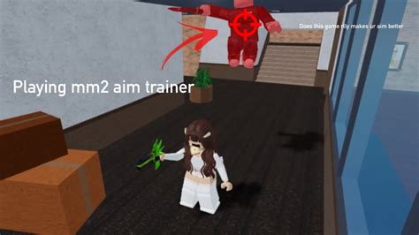 Playing Mm2 Aim Trainer Youtube