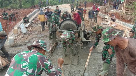 Tmmd Kodim Lu Dan Warga Optimis Pengecoran Jembatan Tepat