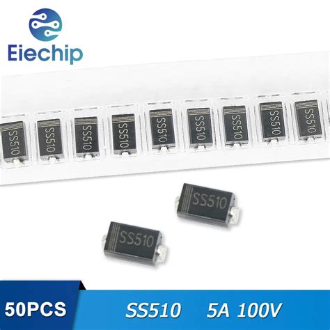 50pcs Ss510 Sr5100 Sma Schottky Diode 5a 100v - Diodes - AliExpress