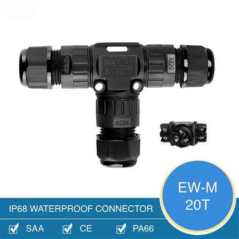 M20T-2P/3P/4P IP68 Waterproof Outdoor Electrical Connector - Y&Z ...