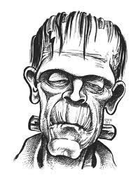 Frankenstein Face Drawing at PaintingValley.com | Explore collection of ...