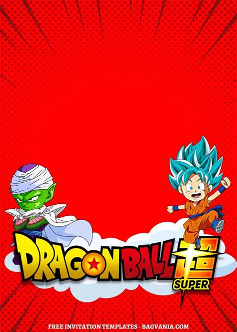 8+ Awesome Dragonball Z Anime Themed Canva Birthday Invitation ...