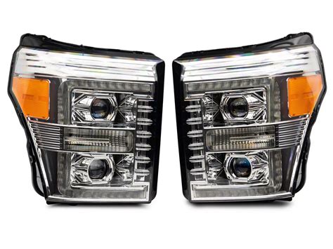 F Super Duty Pro Series Projector Headlights Chrome Housing Clear