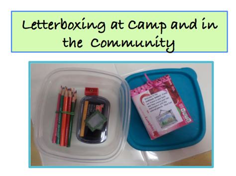 Letterboxing At Camp And In The Community Camping Outdoor Activities