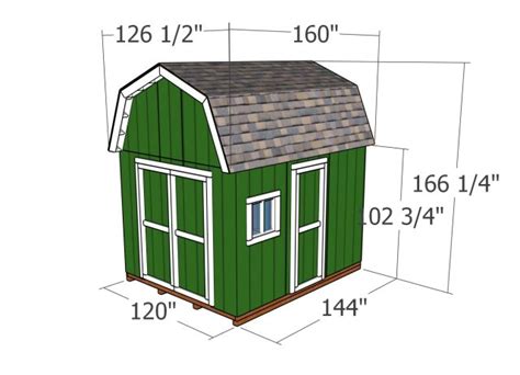 10x12 Gambrel Shed Free DIY Plans MyOutdoorPlans