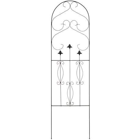 Best Choice Products 60x18in Rustproof Iron Arched Garden Trellis Fence Panel For Climbing