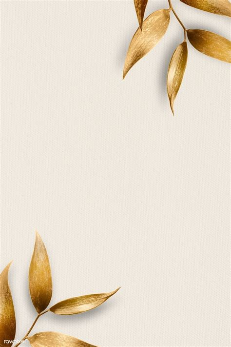 Golden Leaves On A White Background