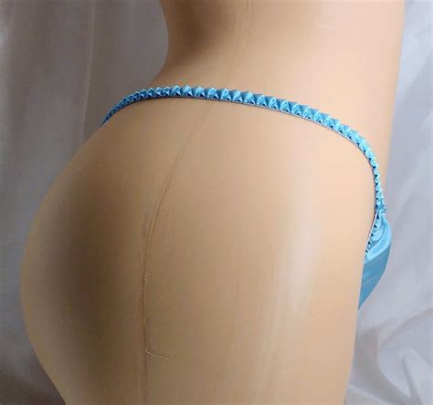 Baby Blue Satin String Bikini Thong Joe Boxer Style Etsy Canada