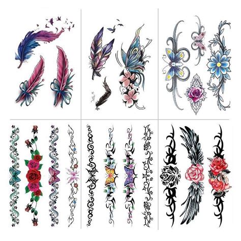 Cesarean Scar Tattoo Sticker Long Butterfly Feather Horizontal Scar ...