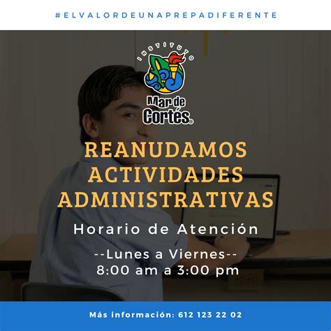 Reanudamos Actividades Administrativas Instituto Mar de Cortés