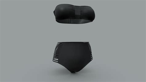 High Waist Two Piece Bikini Set Buy Royalty Free D Model By Dia Ab B D Sketchfab Store