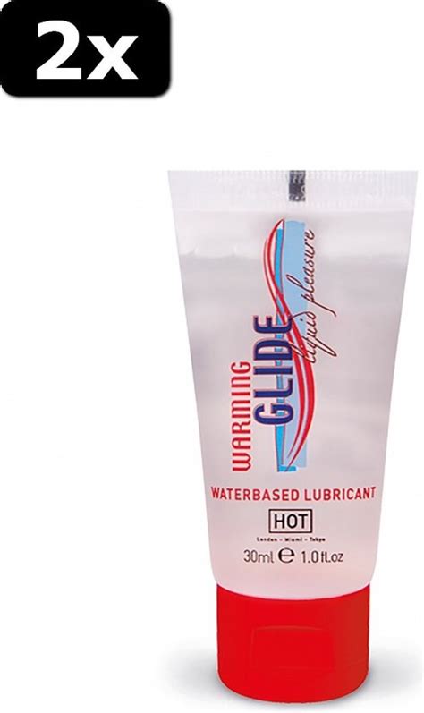 2x HOT Warming Glide Liquid Pleasure Lubricant 30 Ml Bol