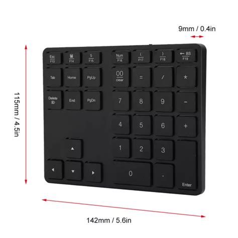 BT308 35 TECLAS Teclado Numérico Recargable Inalámbrico Teclado Ultra