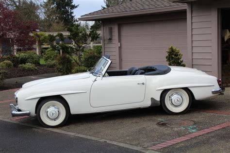 Mercedes Benz Sl Roadster Convertible Original Cream White