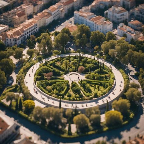 Miniatura isométrica del jardín de la concepción en el papel pintado de