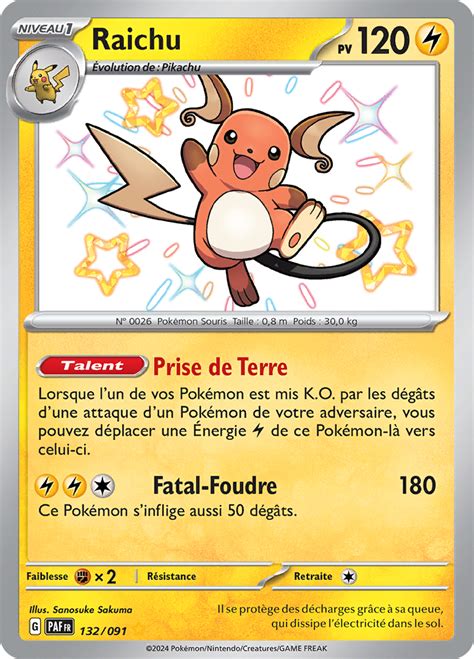 Raichu Écarlate Et Violet Destinées De Paldea 132 — Poképédia