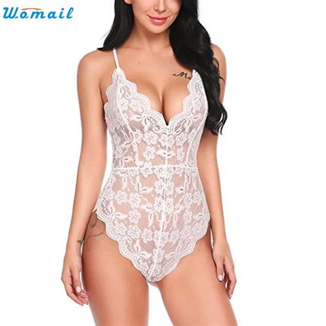 Womail Women Lingerie One Piece Babydoll Mini Bodysuit Sexy Lingerie