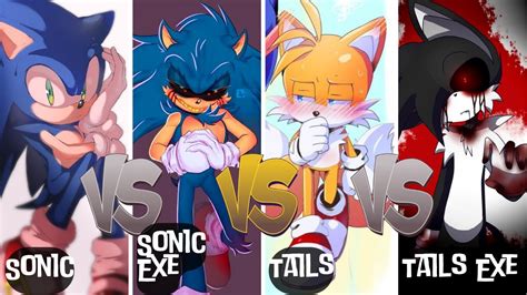 Sonic Vs Sonic Exe Vs Tails Vs Tails Exe | Smash Colors 3D Beat Roller - YouTube