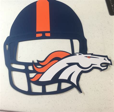 Denver Broncos Football Helmet and Logo Photo Prop Get ready