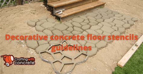 Decorative concrete floor stencils guidelines - craftingwithconcrete.com