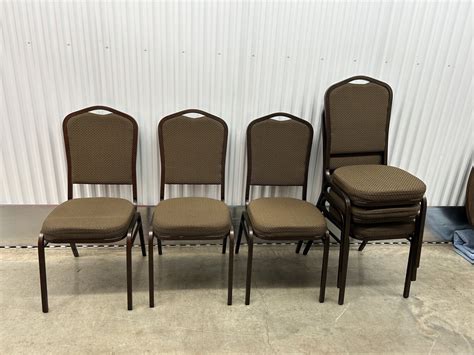 6 Stackable Cushioned Chairs #2103 ** moved to family 4/29/23