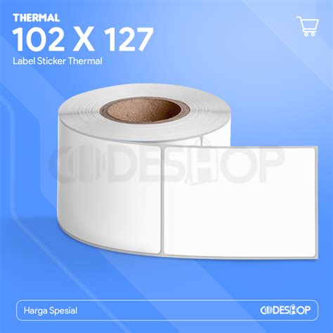 Jual KERTAS LABEL STICKER JNE 102 X 127 BARCODE THERMAL 102X127MM RESI