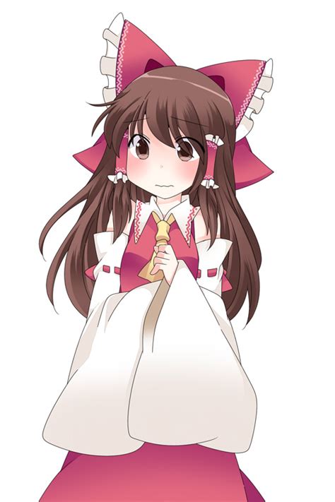 Safebooru 1girl Ascot Bare Shoulders Blush Bow Brown Hair Detached