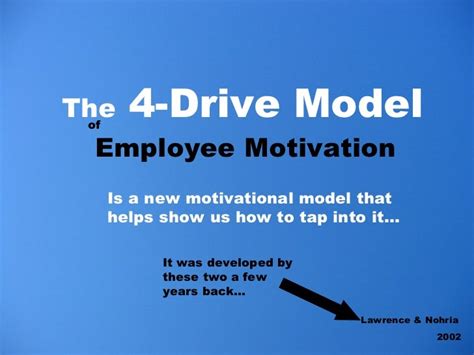 The 4-Drive Model Employee Motivation