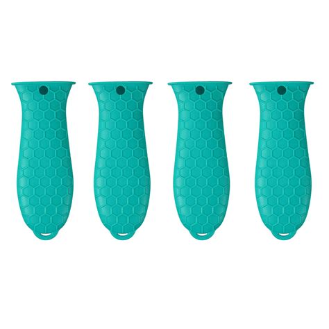 Pcs Silicone Hot Handle Holder Non Slip Potholder Cast Iron Skillets Rubber Pot Handle Sleeve