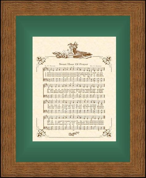 SWEET HOUR of PRAYER Hymn Art Custom Christian Home Decor - Etsy