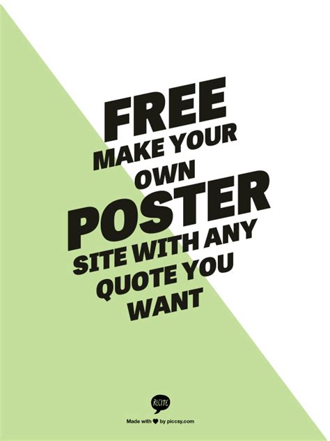 Make Your Own Poster Free Printable