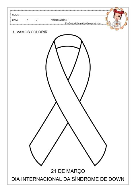 Simbolo Da Sindrome De Down Para Colorir - 6