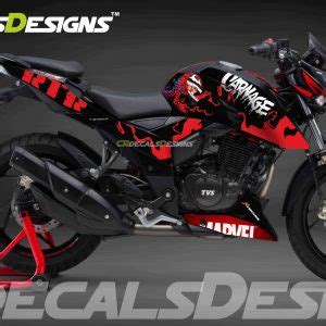 Tvs Apache Rtr V Custom Decals Wrap Stickers Galaxy Edition