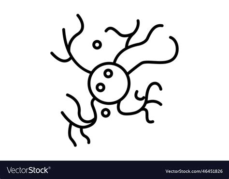 Neuron Icon Icon Related To Human Organ Line Vector Image